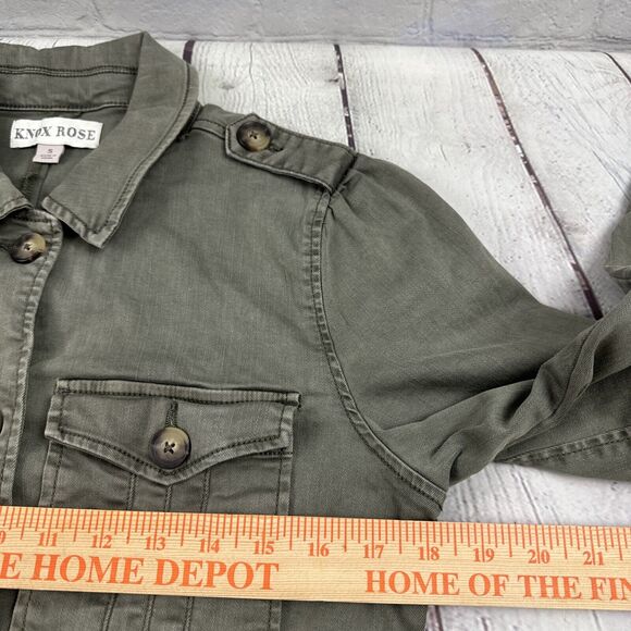 NWT Knox Rose army green utility jacket size small - Picture 7 of 9